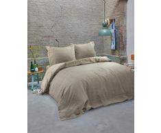 BLCKOUT Arizona-Juego de Fundas de Cama, Color Azul, Lino, 200 x 200/220 cm