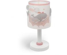 LÃ¡mpara de mesa o mesilla infantil Whale Dreams Ballenas Rosa animales