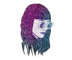 Komar Wandbild Von Grid Violet | Poster, Bild, Wohnzimmer, Schlafzimmer, Dekoration, Kunstdruck | ohne Rahmen | P120A-30x40 fotomural, WeiÃ, Rosa, Schwarz