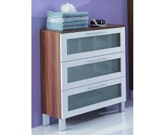 Simply Elan cajón Armario, Estructura aglomerado, Ciruelo/Color Blanco, 31,5 x 67 x 82 cm