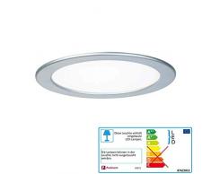 Paulmann Leuchten Paulmann 92072 Einbaupanel rund Deckenleuchte 18W Licht 4000K NeutralweiÃ LED Panel Chrom Matt IP44 spritzwassergeschÃ¼tzt inklusive Leuchtmittel Luz empotrable, 18 W, cromo mate