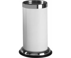 SANWOOD 6392026 Nele - Recipiente para baÃ±o (pulverizado, Acero Inoxidable), Color Blanco y Cromado