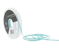Berisfords 3501 3 mm NUEVO Turq 48 10,5 x 10,5 x 1,3 cm Poly de doble cara cinta de satén, Nueva turquesa