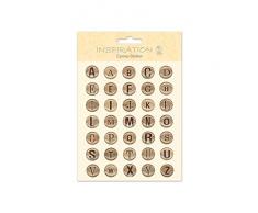 epoxy Pegatinas de Resina Autoadhesivas Ideal para Tarjetas Tarjetas de Mesa y Scrapbooking 35pcs Letras