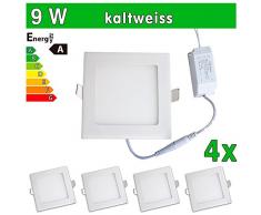 4 x SMD 2835 LEDVero funda utlrafina Panel LED 9 W cuadrado luz blanca fría luz ultrafino para techo