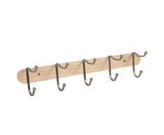 axentia Perchero de Pared, Pino, Madera, 51 x 11,3 x 10,7 cm