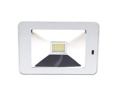 Wonderlamp Proyector LED extraplano 30W para exterior luz neutra (4000K) IP65 color blanco, 30 W