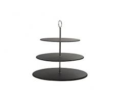 Slate & Rose - Soporte para Tartas (35 cm + 30 cm + 25 cm), Color Gris