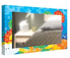 CCRETROILUMINADOS Bajo del Mar Espejo Infantil Decorativo Retroiluminado, Metacrilato, Multicolor, 60 x 80