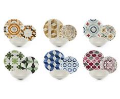 Excelsa Heritage - Vajilla de 18 piezas, porcelana y cerámica Stoneware
