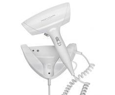 ProfiCare PC-HT 3044 Cool Shot-Secador de Pelo con 2 Niveles de Temperatura y Potencia, 1800 W, Cable en Espiral Extra Largo, Incluye Soporte de Pared y Apagado de Seguridad, Color Blanco