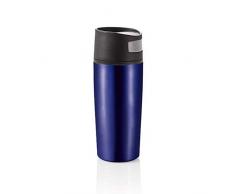 XD Design Vaso Antigoteo Auto, Negro/Azul, PP, 7.5 cm