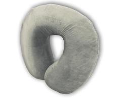 SILVANO Almohada Viaje viscoelastica reposacabezas Almohadilla Cuello Cervical Gris
