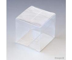 Mopec Caja con Forma de Cubo Transparente, Pack de 25 Unidades, 5.70x5.70x5.70 cm