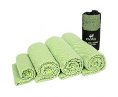 pandoo Toalla de Viaje de Microfibra | Fibras EcolÃ³gicas de Nylon y BambÃº | Manta de BaÃ±o Secado RÃ¡pido Absorbente y Antibacteriana | Deporte, Viaje, NataciÃ³n, Ducha y Playa | Estuche | 160x80 cm