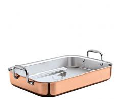 Spring CULINOX - Cazuela rectangular (35 x 25 cm, altura: 6 cm, 5 L, 0,5 mm, capa exterior de cobre, capa de acero inoxidable, apta para todo tipo de fuegos, excepto inducciÃ³n, apta para horno