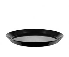Alessi Tonale - DC03/1 B - Juego de 4 Platos Llanos de cerÃ¡mica Stoneware, Color Negro