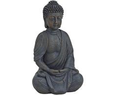 Boltze Figura de Buda sentada (Altura 20 cm, Estatua de Resina, decoraciÃ³n Feng Shui, Idea de Regalo, para Interior y Exterior) 1020235