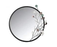 Gilde Espejo Decorativo de Pared â de Metal Plateado Antiguo â Verde Menta Altura 65 cm â Ancho 67 cm