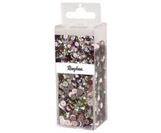 Rayher 14789000 Lentejuelas Plus Cristal Perla Mix con Alambre, 90 g Mix, Alambre 50 m de diámetro 0, 3 mm, Caja SB, plástico, Tonos Pastel, 12.7 x 4.4004 X 4 Cm