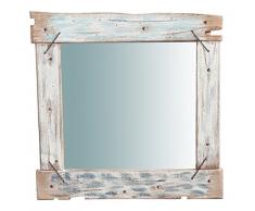 Espejo Vintage de 61 x 61 x 3 cm | Espejo de Pared de Madera Maciza | Espejo de baÃ±o y Espejo Dormitorio | Espejo Vintage de Pared