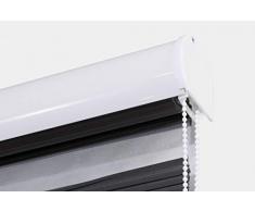 Estoralis SAMWELL Estor Enrollable Doble Tejido, Noche y dÃ­a, Antracita, 100 x 250 cm