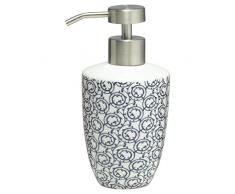 Sealskin Dispensador de Jabón Osaka, 7.5 x 8.9 x 15.2 cm, Porcelana, Blanco y Azul