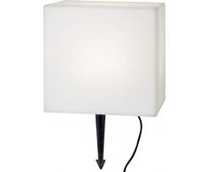Star Gardenlight - Cubo decorativo (plástico, 30 x 30 cm), color blanco