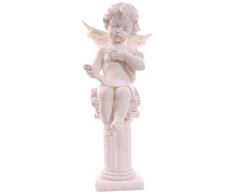 Figura decorativa de lectura cm sentado Cherub a presión