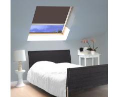 madecostore - Estor de Techo Enrollable Compatible Velux® â Chocolate â 100 x 116 cm â Modelo S08 â Marco de Aluminio