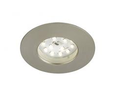 Briloner Leuchten luz LED empotrada, foco 5 W, apto para baño IP44, bombillas de bajo consumo, clase de eficiencia energética A +, Matt-níquel 7204-012