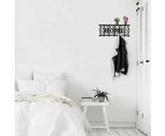 OJOS Gancho de pared de metal negro 70 x 10 x 28 cm decoración salón dormitorio â Aesthetic Room Decor â Decoración de pared, impresión artÃstica, 494PYT1102