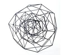MADURA – Perla de Bacalar Bola Decorativa Cosmos Metal, Metal, Noire, Ø32 cm