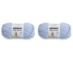 BERNAT Manta para bebé, cada paquete contiene 2 bolas, azul, 100 g