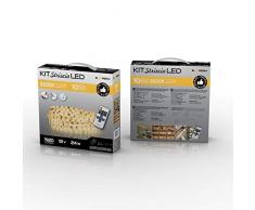 Suprema - Kit de tira LED de 10 metros, 24 W, con mando a distancia y fuente de alimentaciÃ³n de 24 W, luz cÃ¡lida de 3000 K