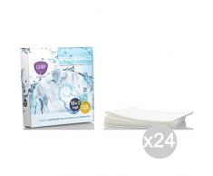 Clendy Juego de 24 de Algodón Blanco X10 + 2 acchiappacolore 203011 detergente Lavadora y Ropa, Multicolor, única