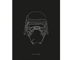 Komar Wandbild Von Star Wars Lines Dark Side Kylo | Kinderzimmer, Jugendzimmer, Dekoration, Kunstdruck | ohne Rahmen | WB100-40x50 fotomural, carbÃ³n