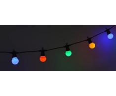 Gefom 400245 Guinguette guirnalda LED de plástico 2,4 W integrated azul/rojo/amarillo/verde