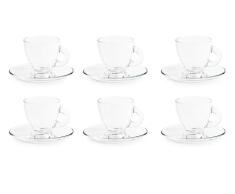 Excelsa Singapore - Juego de 6 tazas de cafÃ© con platillo