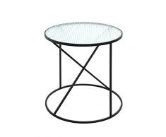 Haku Möbel Mesa Auxiliar, Metal, Negro, 50 x 50 cm