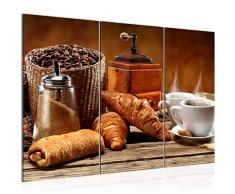 Runa Art 505031c - Cuadro de pared para cocina (120 x 80 cm, lienzo de fieltro, tamaÃ±o XXL, 3 piezas, fabricado en Alemania, listo para colgar), color marrÃ³n