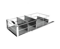 simplehuman Organizador de gabinete, Acero Inoxidable, Plateado, 9