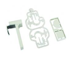 Gardinia - Soportes de sujeciÃ³n para Barras de Cortinas (Acero Inoxidable, 2 Unidades), Color Blanco