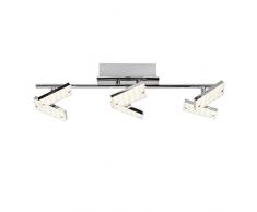 Brilliant New DiseÃ±oÂ âÂ LÃ¡mpara LED de techo, 6Â de focos, 6Â x 4,8Â W LED empotrable fijo, 6Â x 390Â lÃºmenes, 3000Â K blanco cÃ¡lido, metal/cristal, cromo, 18.5Â x 54,5Â x 13Â cm, g94333/15