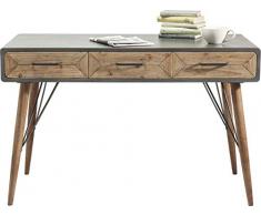 Kare Design Escritorio X Factory 3sk, pequeño, Estrecho de PC/Ordenador Mesa, secreter en hormigón Diseño con 3 cajones, Gris (H/B/T) 76 x 120 x 60 cm
