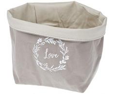 Mopec Gris Panera de algodÃ³n Love 17x31x15cm, Talla Ãºnica