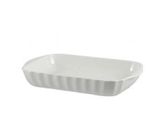 La Porcellana Pieve Rectangular para el Horno cm 40Â x 26Â en Caja de Regalo, Color Blanco