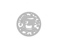 Tonic Studios 466E Indulgence Rounds-Wear Me - Troquel, diseÃ±o de Sombrero de Copa, Color Blanco