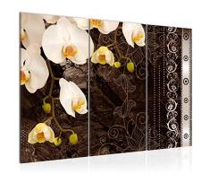 Runa Art 207731c - Cuadro de pared (120 x 80 cm, lienzo de fieltro, tamaÃ±o XXL, 3 piezas, fabricado en Alemania, listo para colgar), diseÃ±o de orquÃ­dea