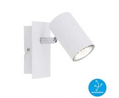 Briloner Leuchten Pared, Foco de 1 luz, GU10, mÃ¡x. 40 vatios, Color Blanco, W